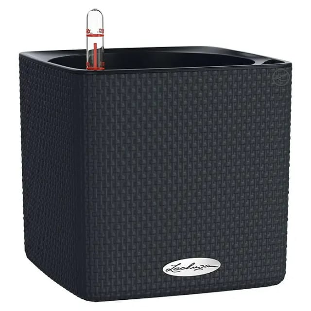 Lechuza® Pflanzgefäß Cube Color 16 Schiefergrau 17 cm x 17 cm