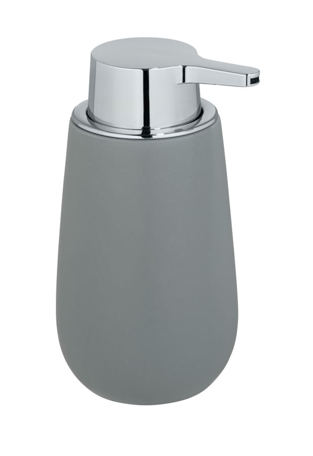 Wenko Seifenspender Badi Grau 0.32, Keramik 9.5 x 16 x 8 cm