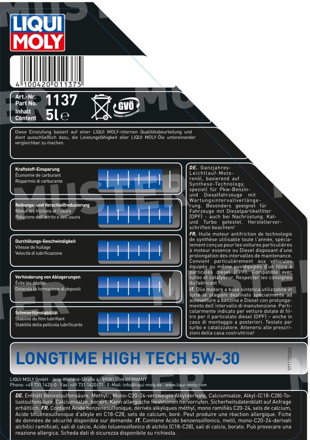 Liqui Moly Longtime High Tech 5W-30 5,