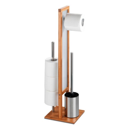 Wenko Stand WC-Garnitur Rivalta Bambus 18 x 70 x 23 cm natur