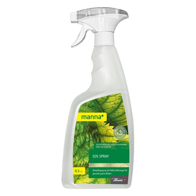 Manna SOS Blattpflegespray bei Nährstoffmangel für Gesunde Grüne Blätter