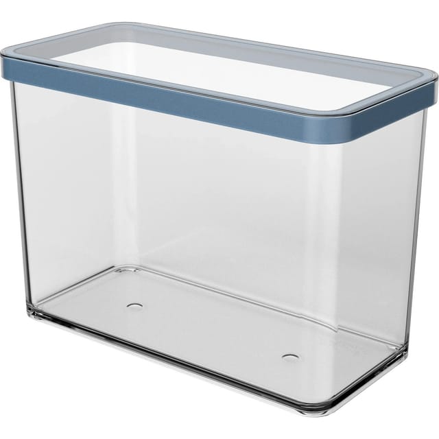 Rotho Dose Loft Premium Rechteckig 2,1, Transparent Horizontblau