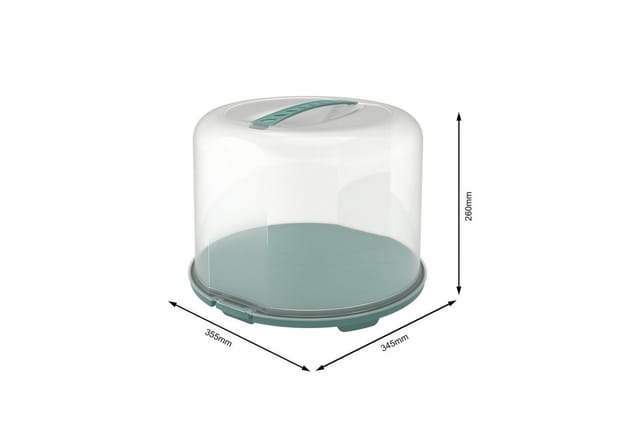 Rotho Tortenglocke Fresh XL 26 cm Transparent Mistletoe Green