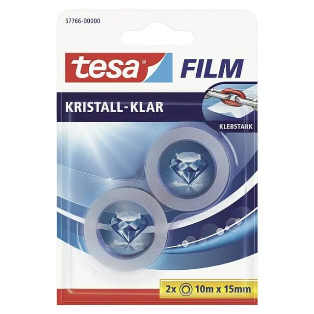 Tesa Film Kristall-Klar 2 x 10 m x 15 mm