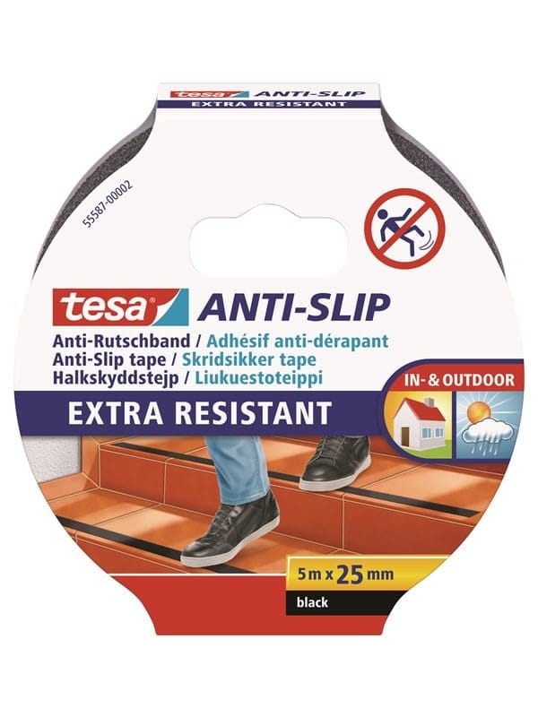 Tesa Anti-Rutschband Schwarz 5 m x 25 mm