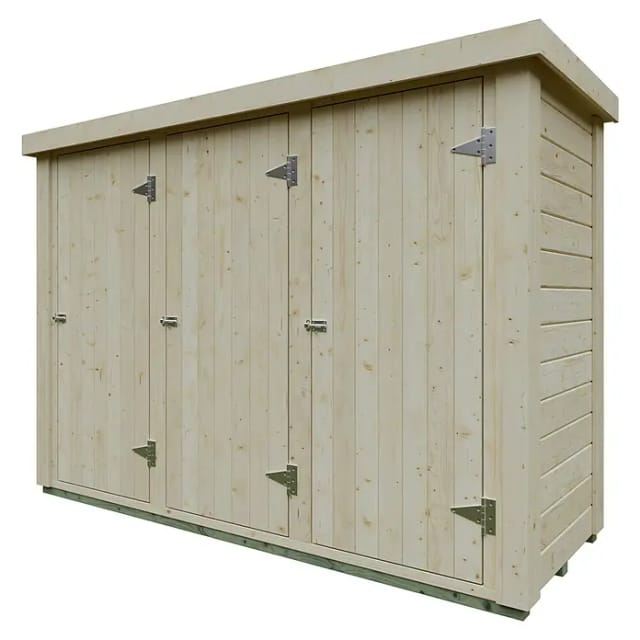 Kiehn-Holz Gartenschrank KH-TS 28-001 Natur Unbehandelt 231 cm x 85 cm