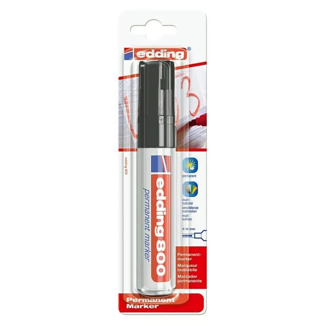 Edding 800 Permanent Marker Schwarz 4 mm - 12 mm