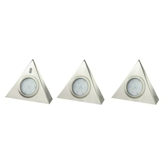 REV Ritter LED-Unterbauleuchten-Set Triangel 3 x 180,m 3000 K Sensor Silber