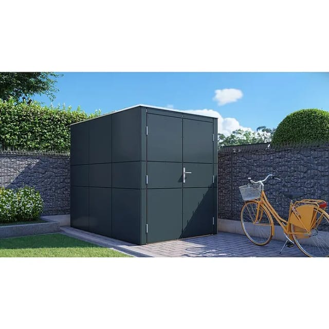 Bertilo Gartenhaus HPL Bike Port 155 cm x 229 cm Anthrazit FSC®