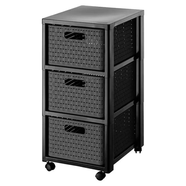 Rotho Tower mit Rollen Country 3 x A4 Anthrazit