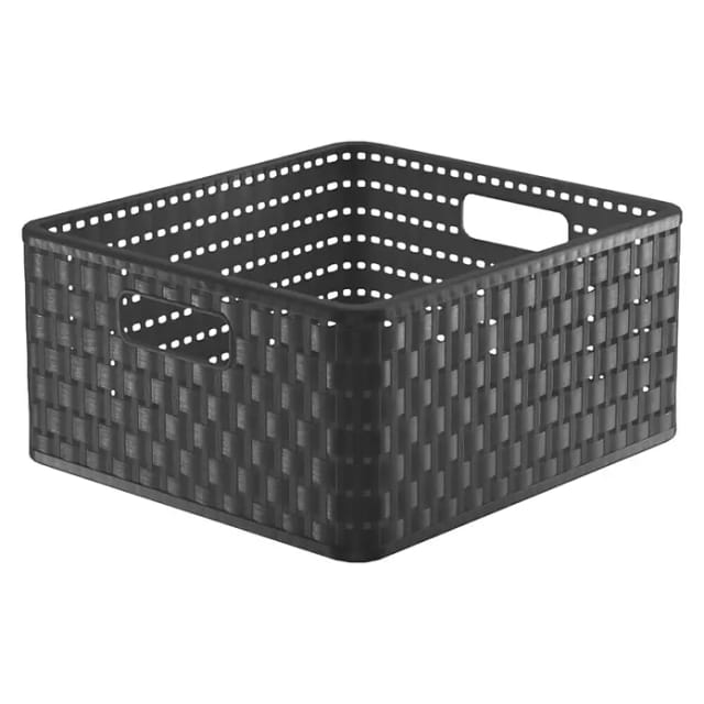 Rotho Korb Country Quadratisch 14, Anthrazit