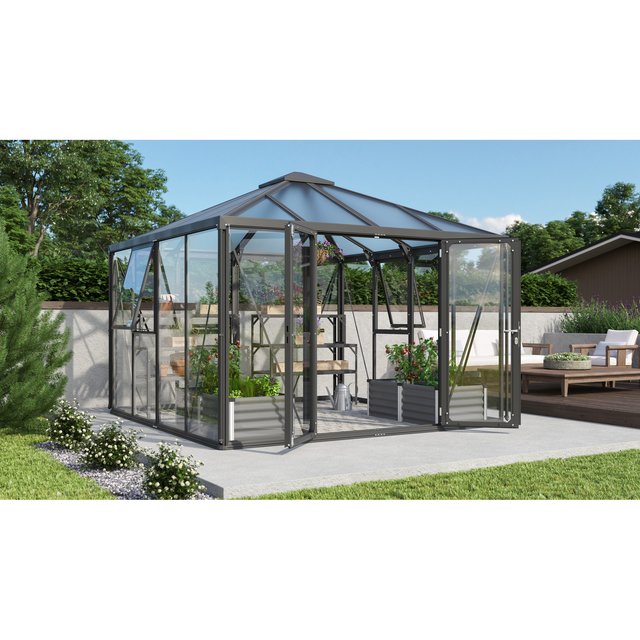 Vitavia Gewächshaus Fortuna Schwarz 10,2 m²