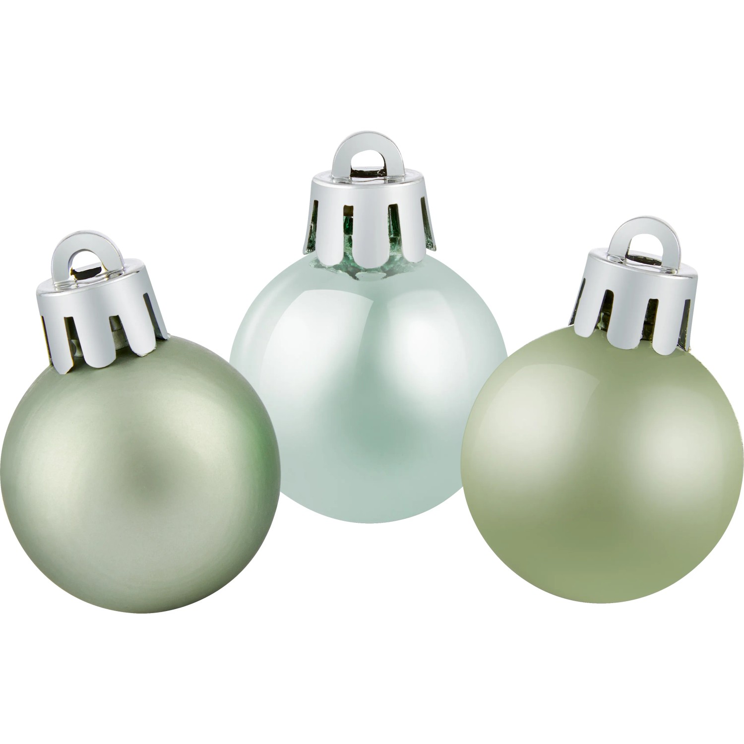 Weihnachtskugel-Set Kunststoff Ø 3 cm 9-teilig Mint