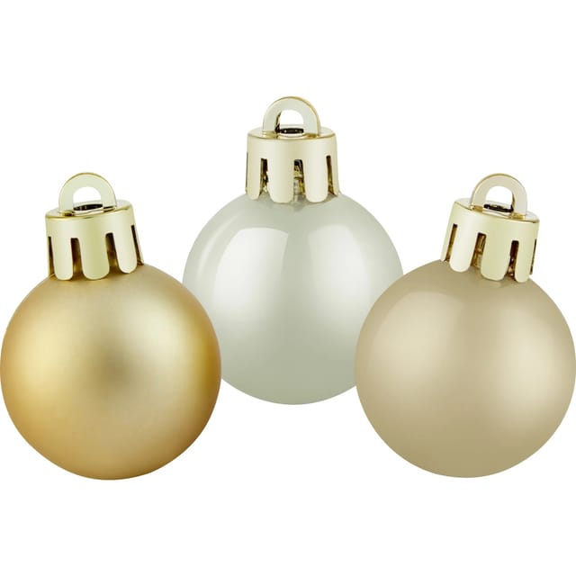 Weihnachtskugel-Set Kunststoff Ø 3 cm 9-teilig Gold