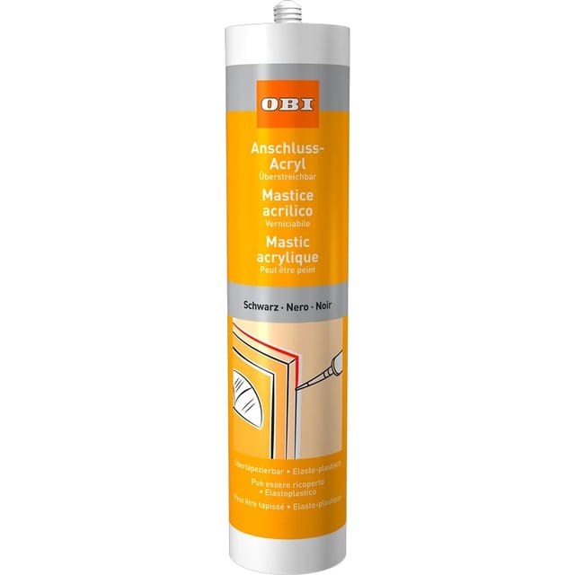 OBI Anschluss-Acryl Schwarz 310 ml