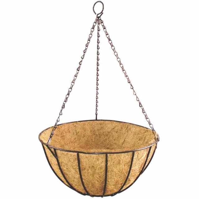 Siena Garden Hängeampel Classic mit Kokoseinlage, Kette und Haken Ø 35 cm