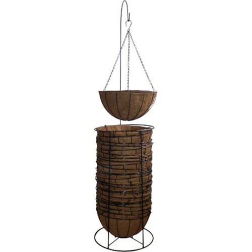 Siena Garden Hängeampel Cone Design mit Kokoseinlage, Kette und Haken Ø 35 cm