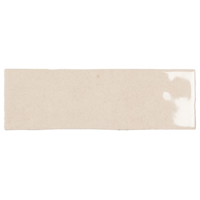 Wandfliese Nolita Steingut 6,5 cm x 20 cm Beige Glasiert Glänzend