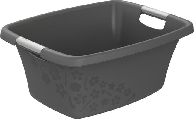 Rotho Wäschewanne Flowers 25, Anthrazit
