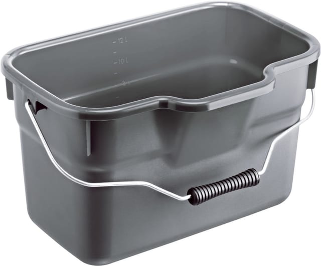 Rotho Eimer Basic Eckig 12, Anthrazit