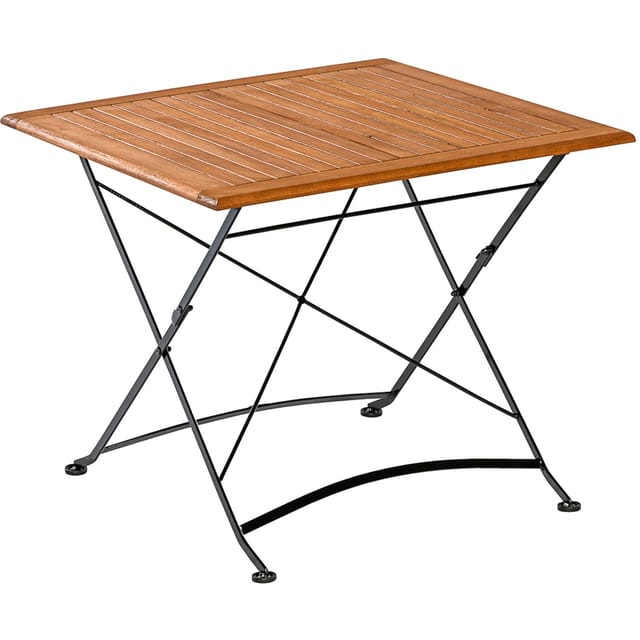 Merxx Klapptisch Schlossgarten Quadratisch Holz Natur 75 cm x 75 cm