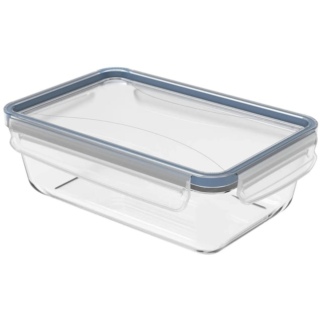 Rotho Kühlschrankdose Clic & Lock Glas 1,3, Horizontblau