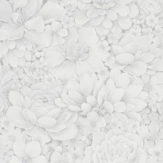 Marburg Vliestapete Botanica 2 53 Floral Weiß-Grau FSC®