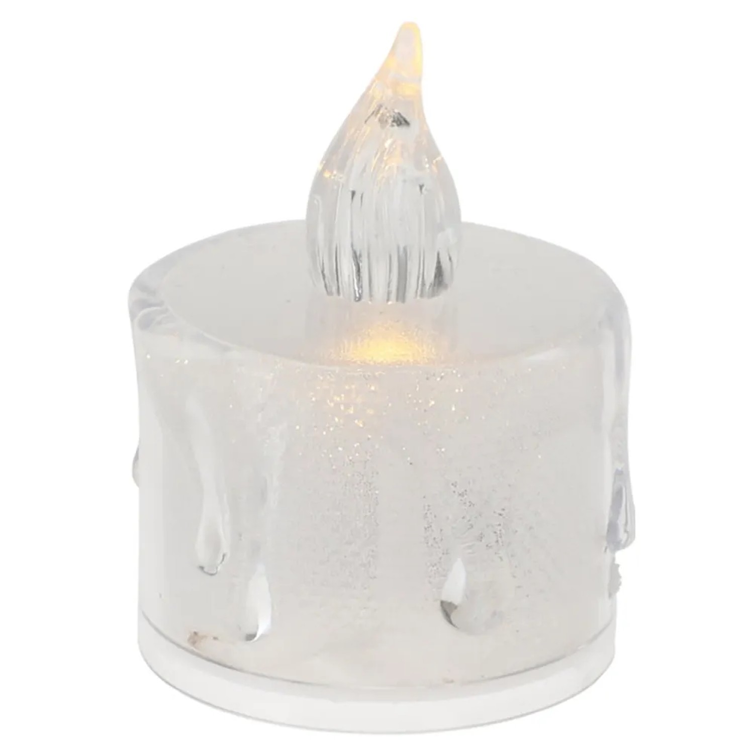 Deko-Kerze mit LED Ø 3,6 cm x 5 cm Transparent