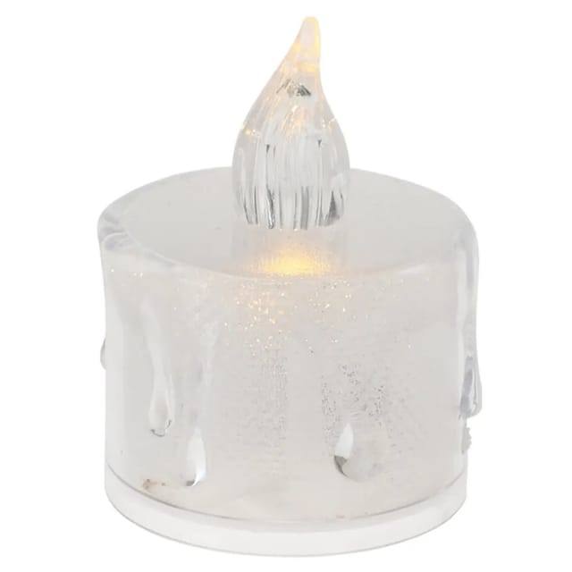 Deko-Kerze mit LED Ø 3,6 cm x 5 cm Transparent