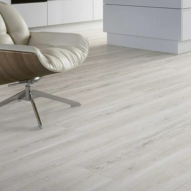 Bodenfliese Feinsteinzeug Oak Weiß Glasiert Matt 90 cm x 22,5 cm