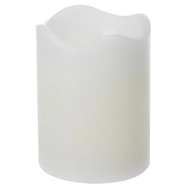 LED-Kerze Ø 7 cm x 9 cm Weiß