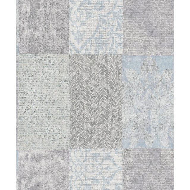 Marburg Vliestapete Ivy Nov Grafisch Grau Blau FSC®