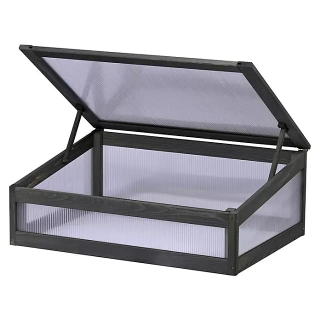 Dobar Frühbeetaufsatz Kubus 2.0 Serie 76 cm x 56 cm x 28 cm Anthrazit FSC®