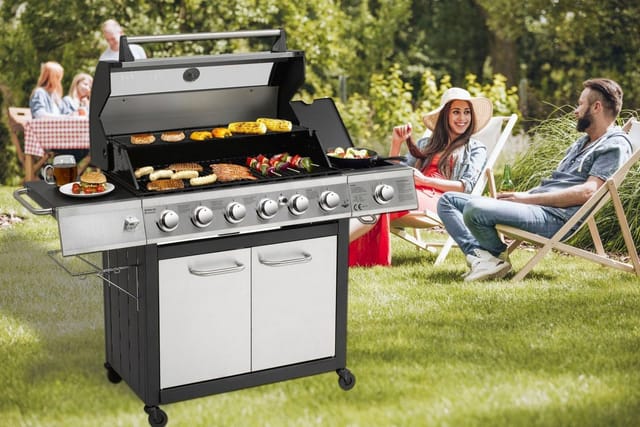 El Fuego Edelstahl-Gasgrill Long Beach ca. 161 x 121 x 59,5 cm