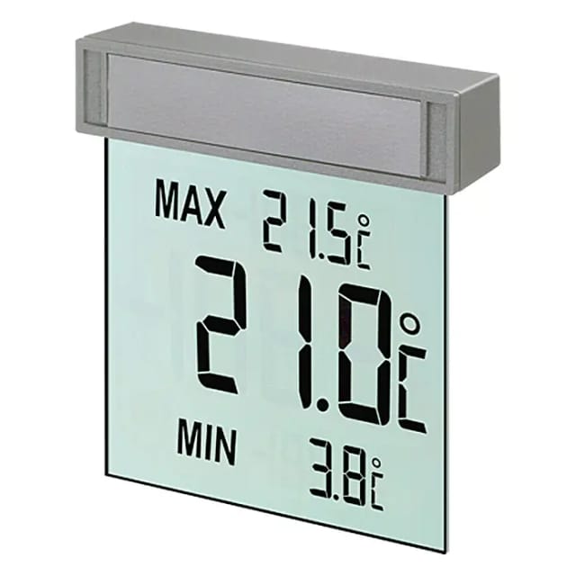TFA Digitales Fenster-Thermometer Vision Grau