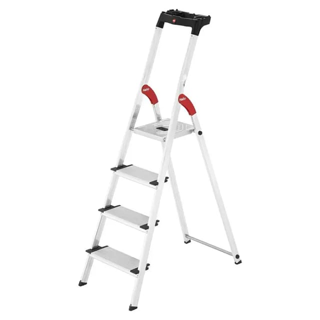 Hailo Alu-Haushaltsleiter XXL L80 Comfortline 4-stufig