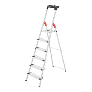 Hailo Alu-Haushaltsleiter XXL L80 Comfortline 6-stufig