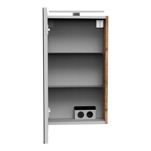 Fackelmann Spiegelschrank SBC Asteiche 40 cm mit Softclose Türen