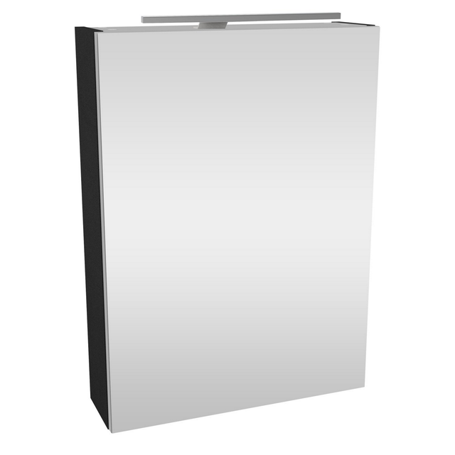 Fackelmann Spiegelschrank SBC Anthrazit 50 cm mit Softclose Türen
