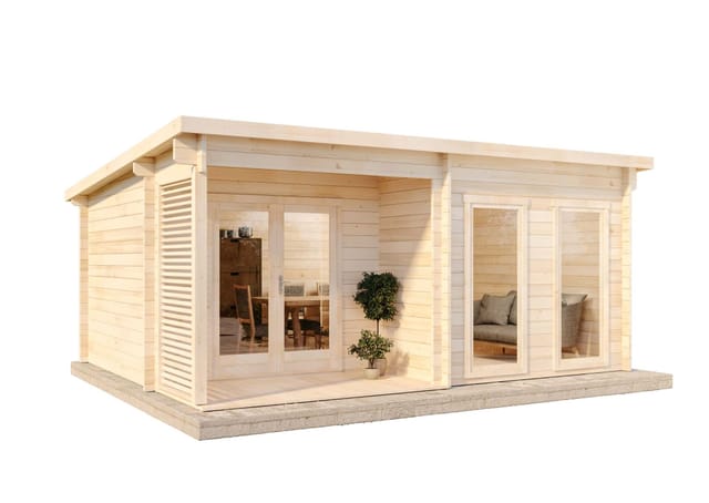 Carlsson Gartenhaus Orkus-44 Pultdach Imprägniert 520 cm x 391 cm