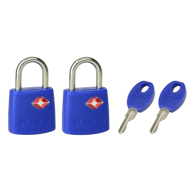 Master Lock TSA-Reise-Vorhängeschlösser 4965EURTAST Farbauswahl 2er Pack
