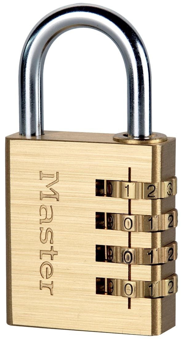 Master Lock Kombinations-Vorhängeschloss 604EURD Messing