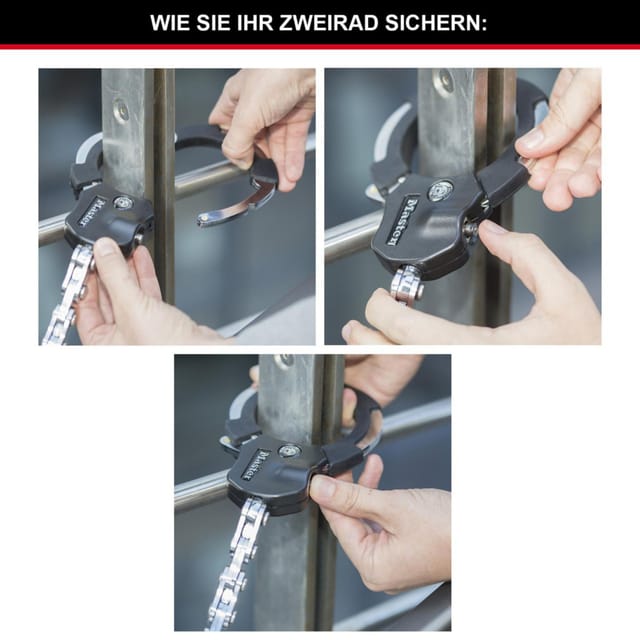 Master Lock Schellenschloss Street Cuff 8200EURDPRO Schwarz-Silber