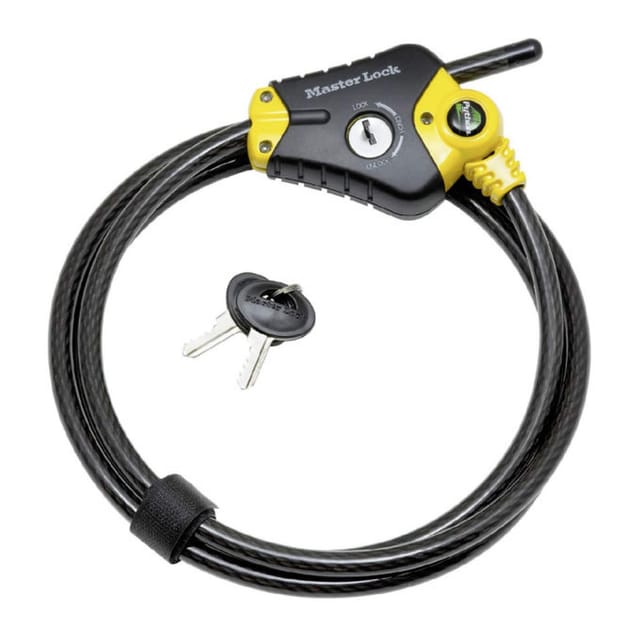 Master Lock Kabelschloss Python 8420EURDPRO Schwarz-Gelb 4,5 m
