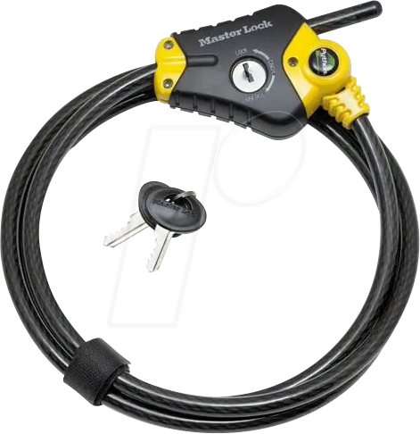 Master Lock Kabelschloss Python 8433EURDPRO Schwarz-Gelb 1,8 m