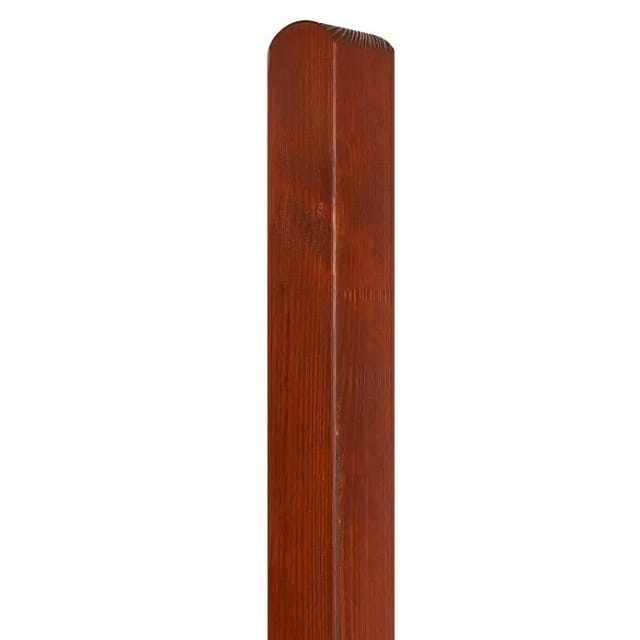 Zaunpfosten Glatt 9 cm x 9 cm x 125 cm Braun