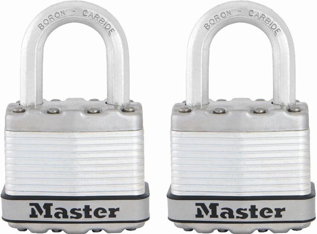 Master Lock Vorhängeschloss Excell M1EURT Laminiert Stahl Matt 3er Pack