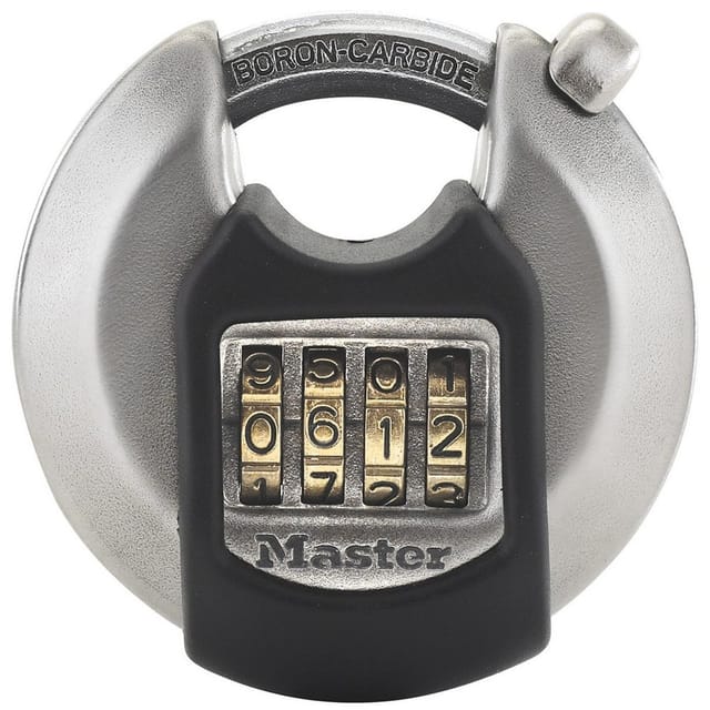 Maste Lock Disc-Kombinations-Vorhängeschloss Excell M40EURDNUM Stahl Matt
