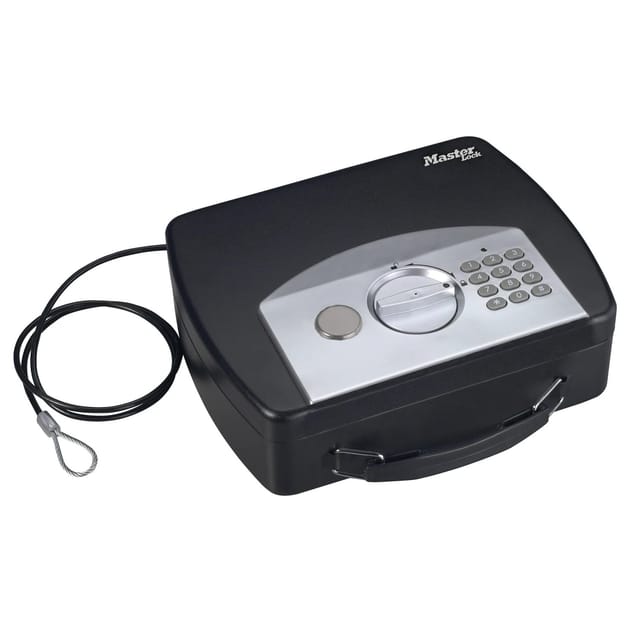 Master Lock Sicherheitskassette P008ML mit Kabel Tragbar Schwarz 2,17,