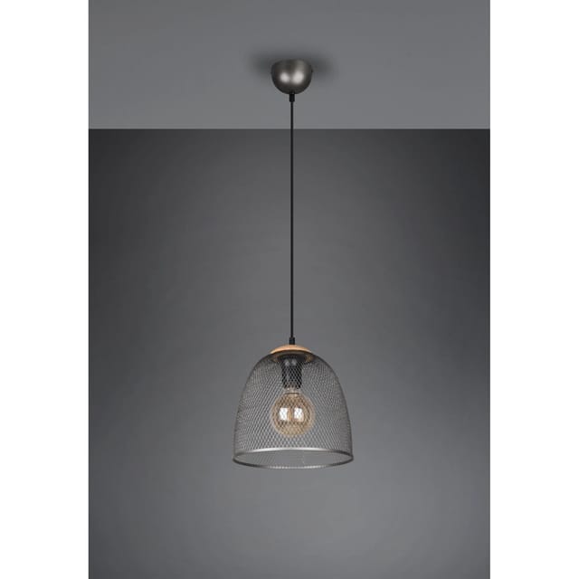 Trio Pendelleuchte Ivar Ø 25 cm Nickel antik-Holz